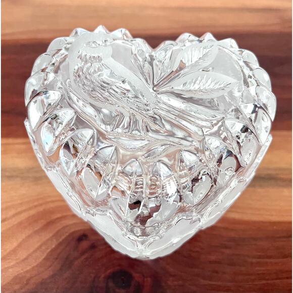 Hofbauer The Byrdes Collection Heart Box 1416 Leaded Crystal Trinket Box NIB - Picture 10 of 15